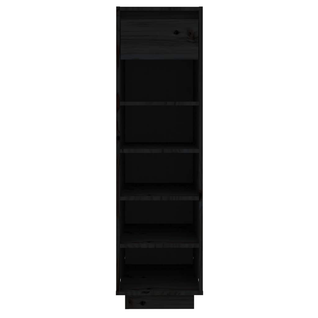 skoreol 34x30x105 cm massivt fyrretræ sort