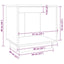 sengebord 40x30x40 cm massivt fyrretræ hvid