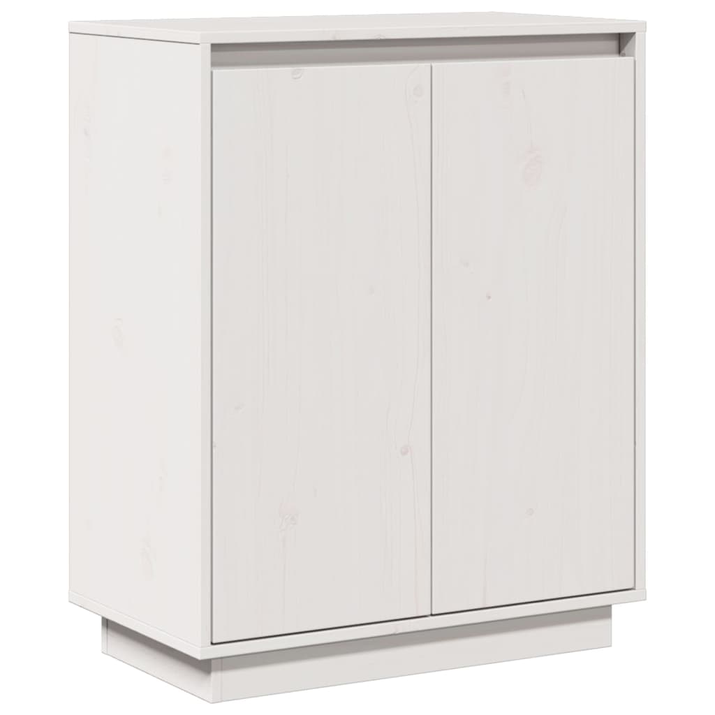 skænk 60x34x75 cm massivt fyrretræ hvid