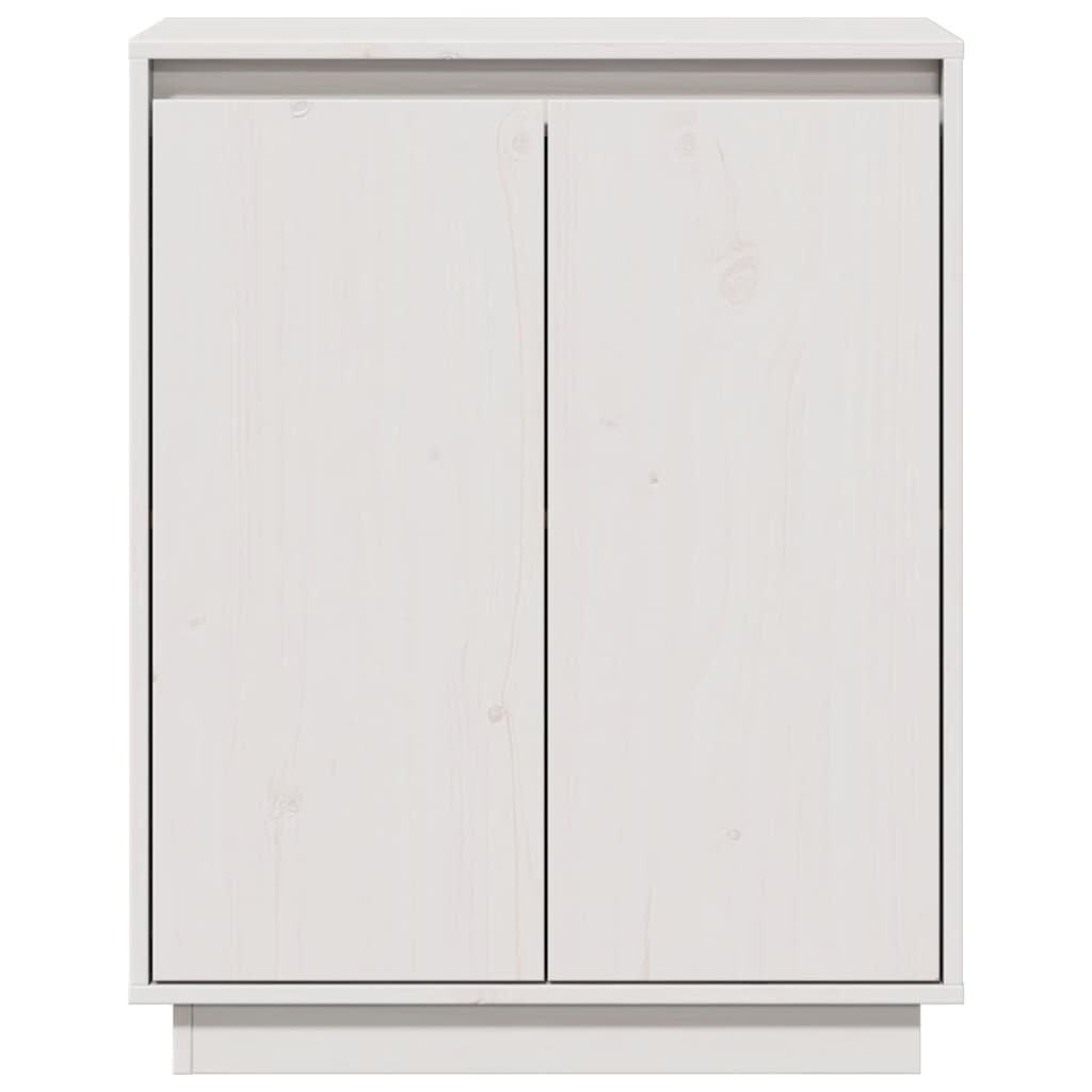 skænk 60x34x75 cm massivt fyrretræ hvid