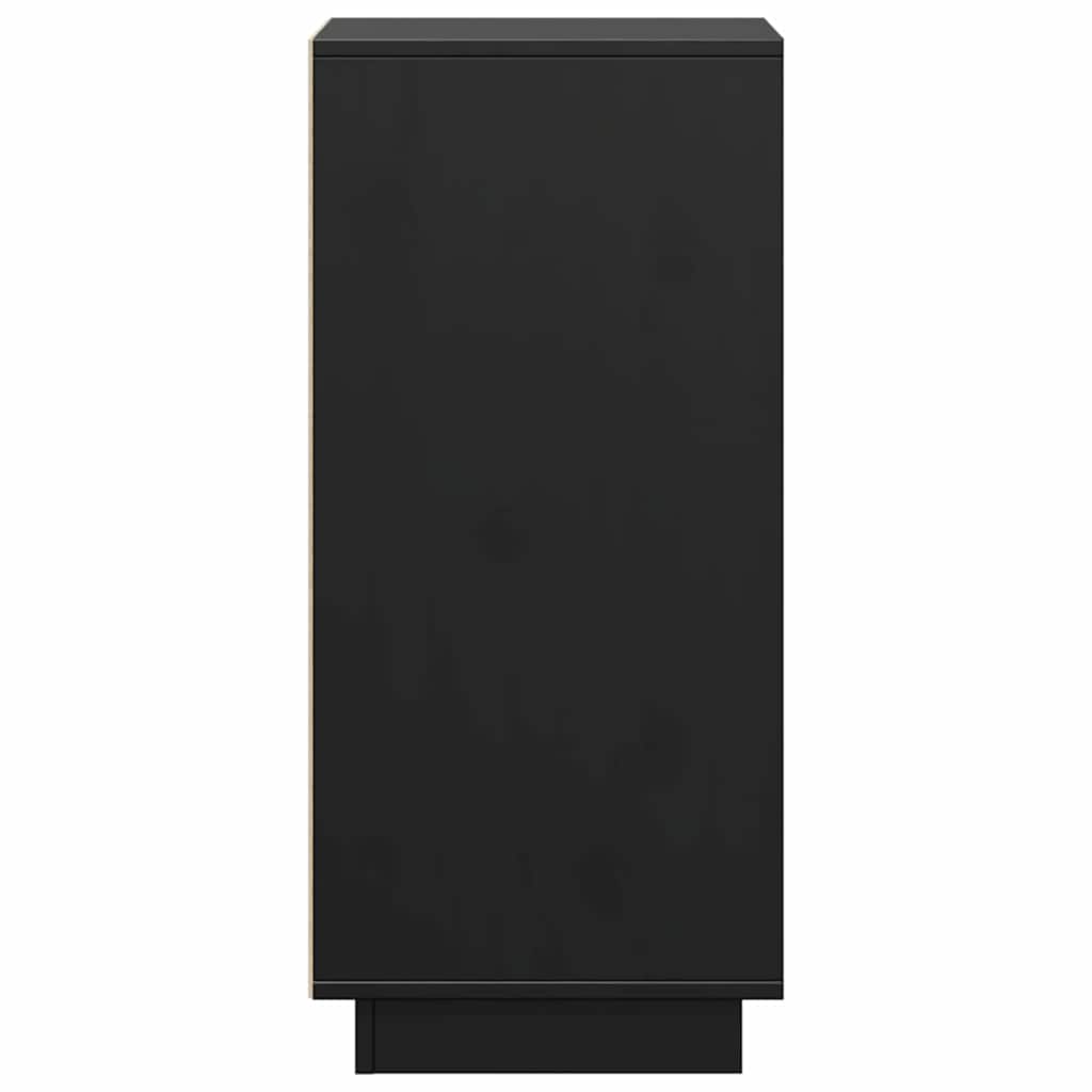 skænke 2 stk. 31,5x34x75 cm massivt fyrretræ sort