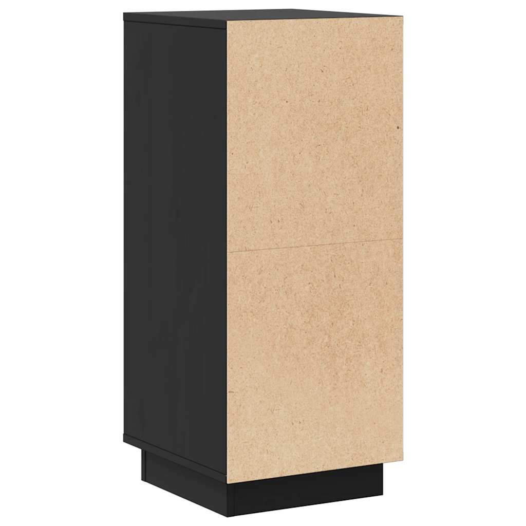 skænke 2 stk. 31,5x34x75 cm massivt fyrretræ sort