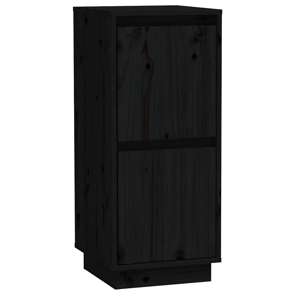 skænke 2 stk. 31,5x34x75 cm massivt fyrretræ sort