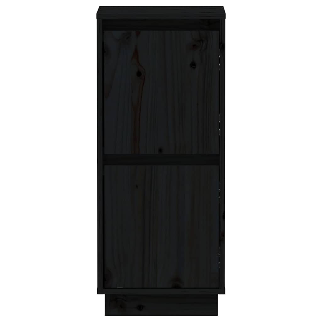 skænke 2 stk. 31,5x34x75 cm massivt fyrretræ sort