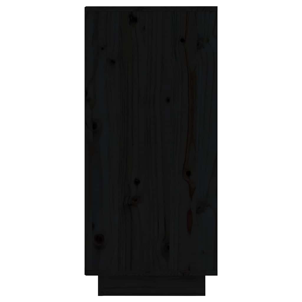 skænke 2 stk. 31,5x34x75 cm massivt fyrretræ sort
