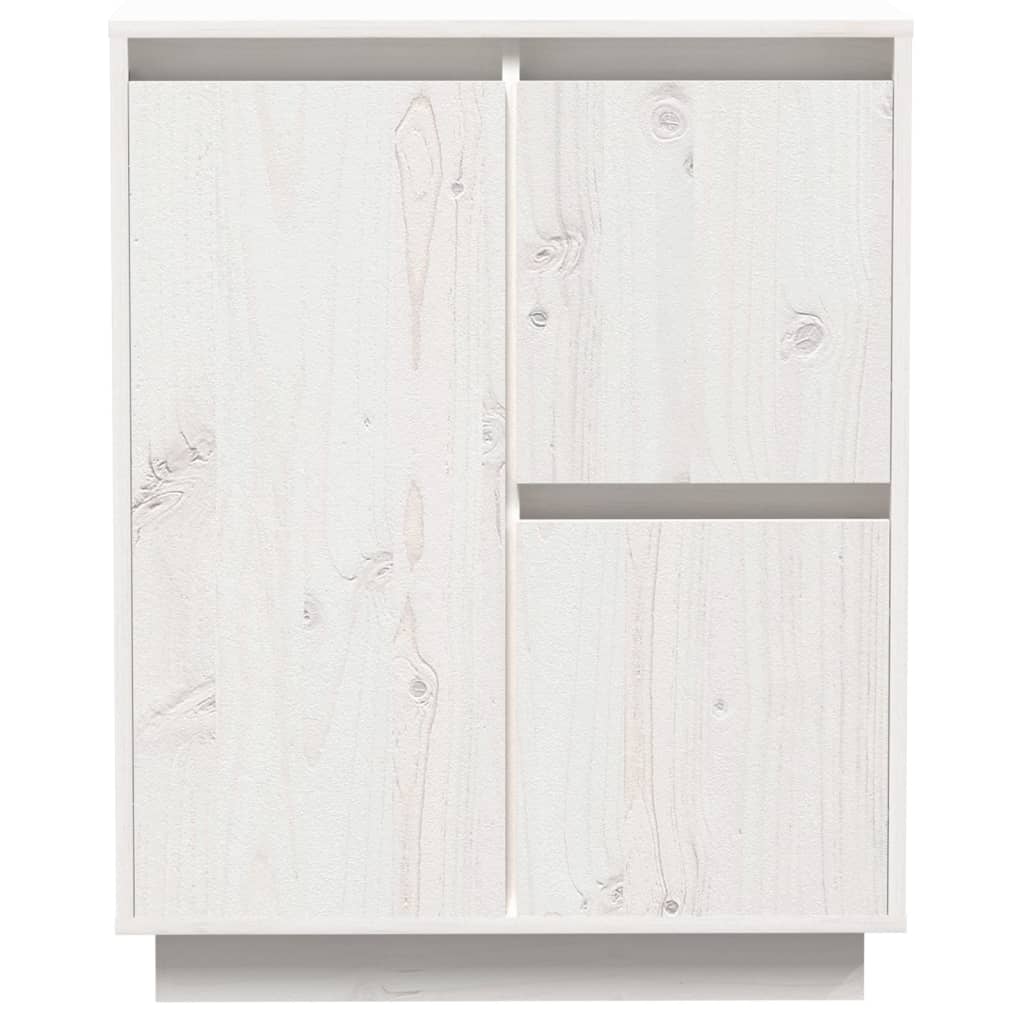 skænk 60x34x75 cm massivt fyrretræ hvid