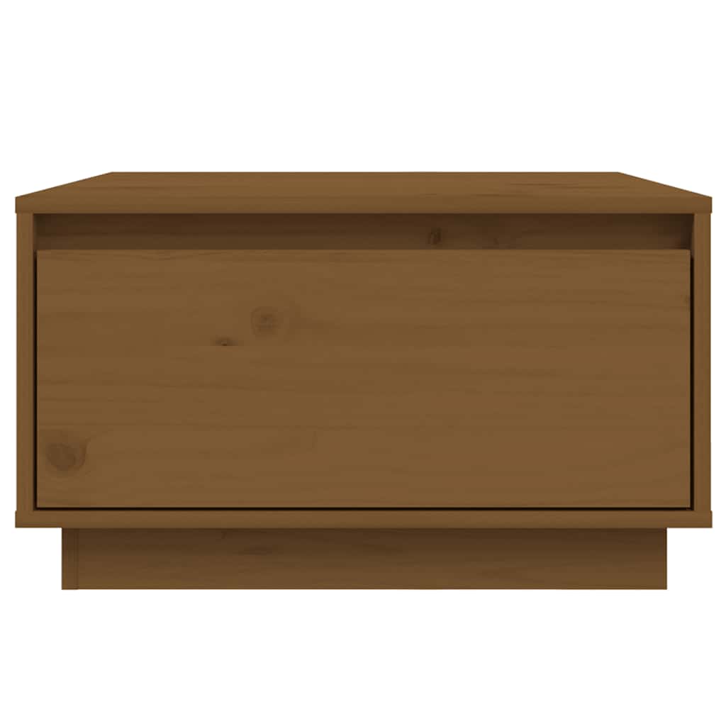 sofabord 55x56x32 cm massivt fyrretræ gyldenbrun