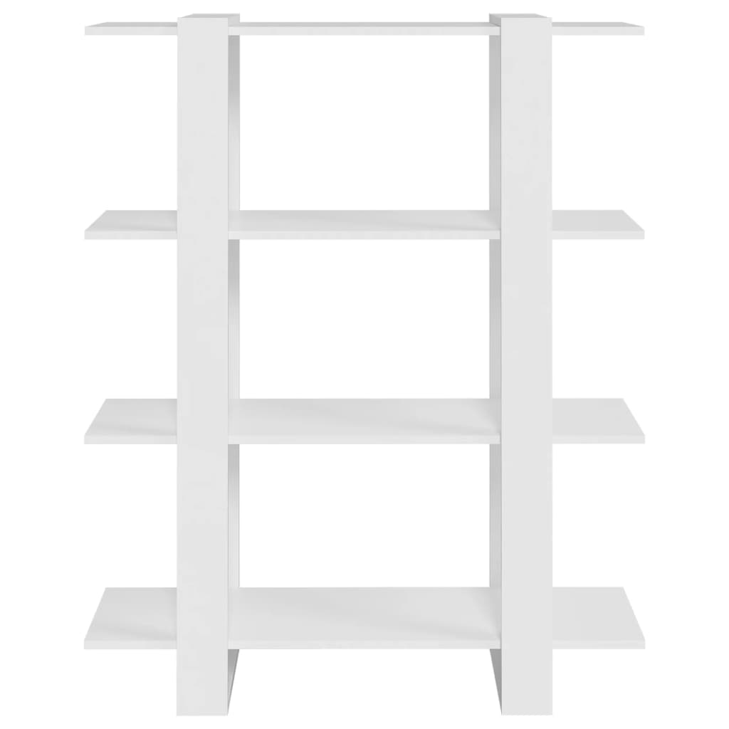 bogreol/rumdeler 100x30x123,5 cm fyrretræ hvid
