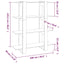 bogreol/rumdeler 100x30x123,5 cm fyrretræ hvid