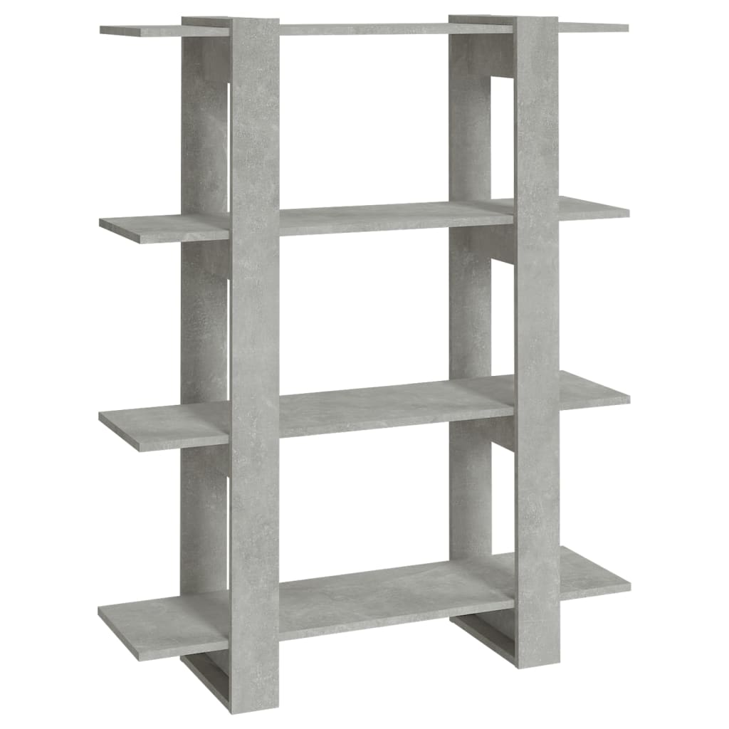 bogreol/rumdeler 100x30x123,5 cm betongrå