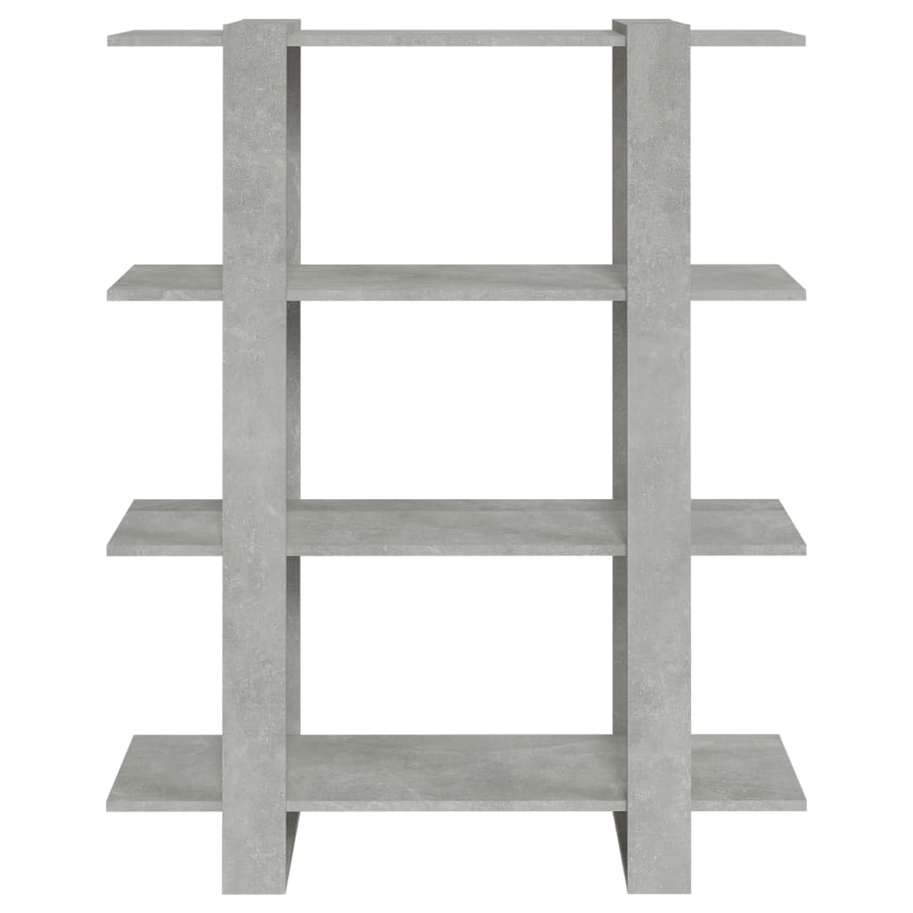 bogreol/rumdeler 100x30x123,5 cm betongrå