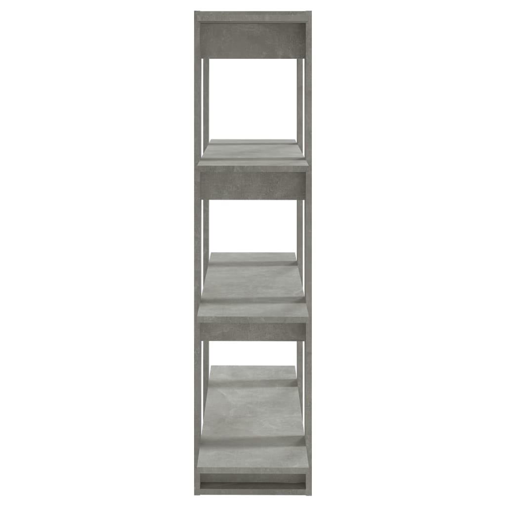 bogreol/rumdeler 100x30x123,5 cm betongrå