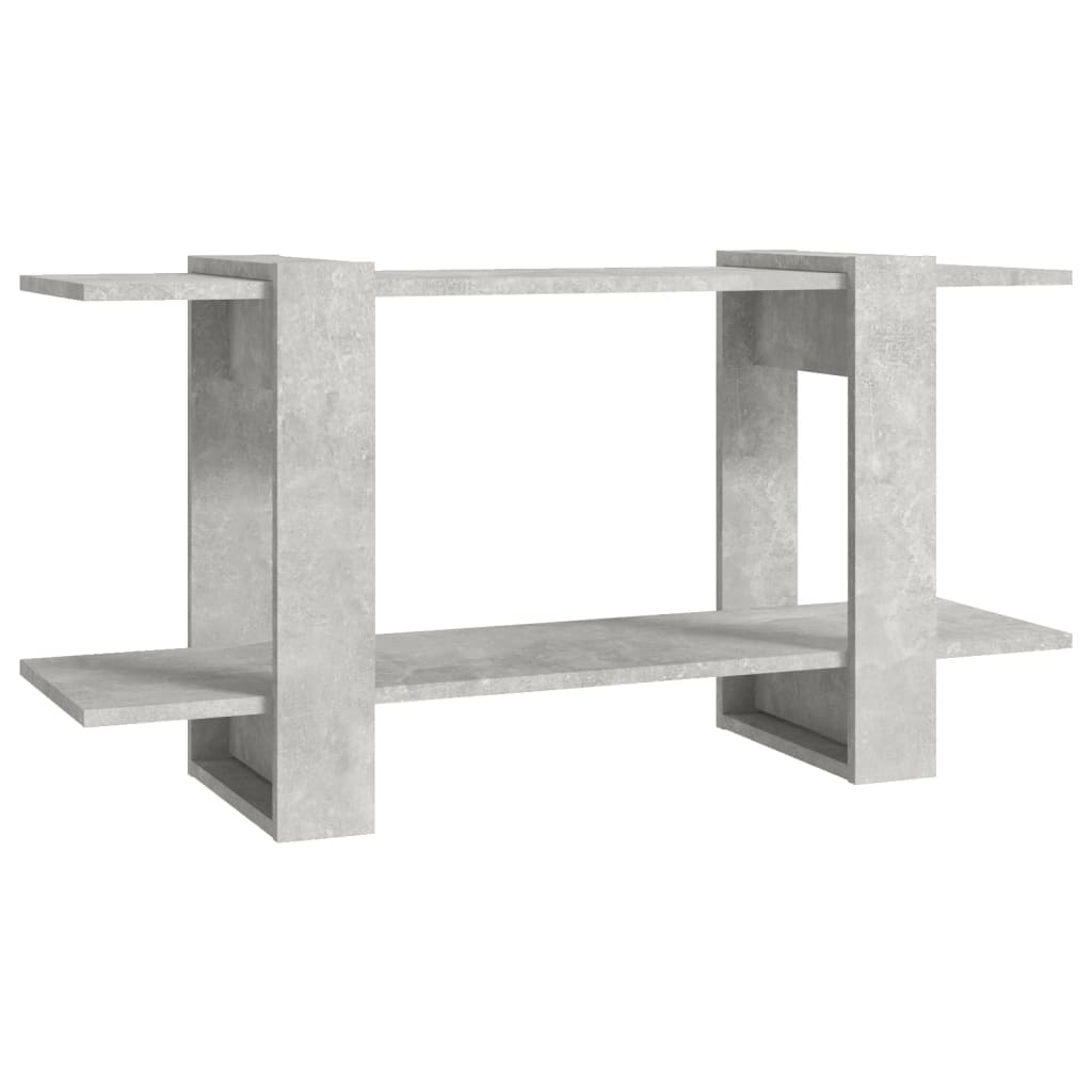 bogreol 100x30x51 cm konstrueret træ betongrå