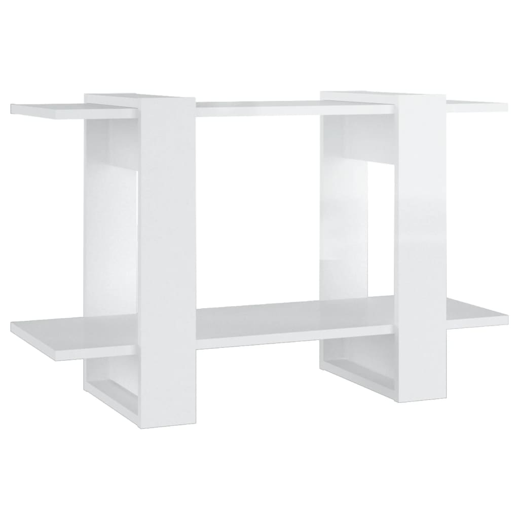 bogskab/rumdeler 80x30x51 cm hvid højglans