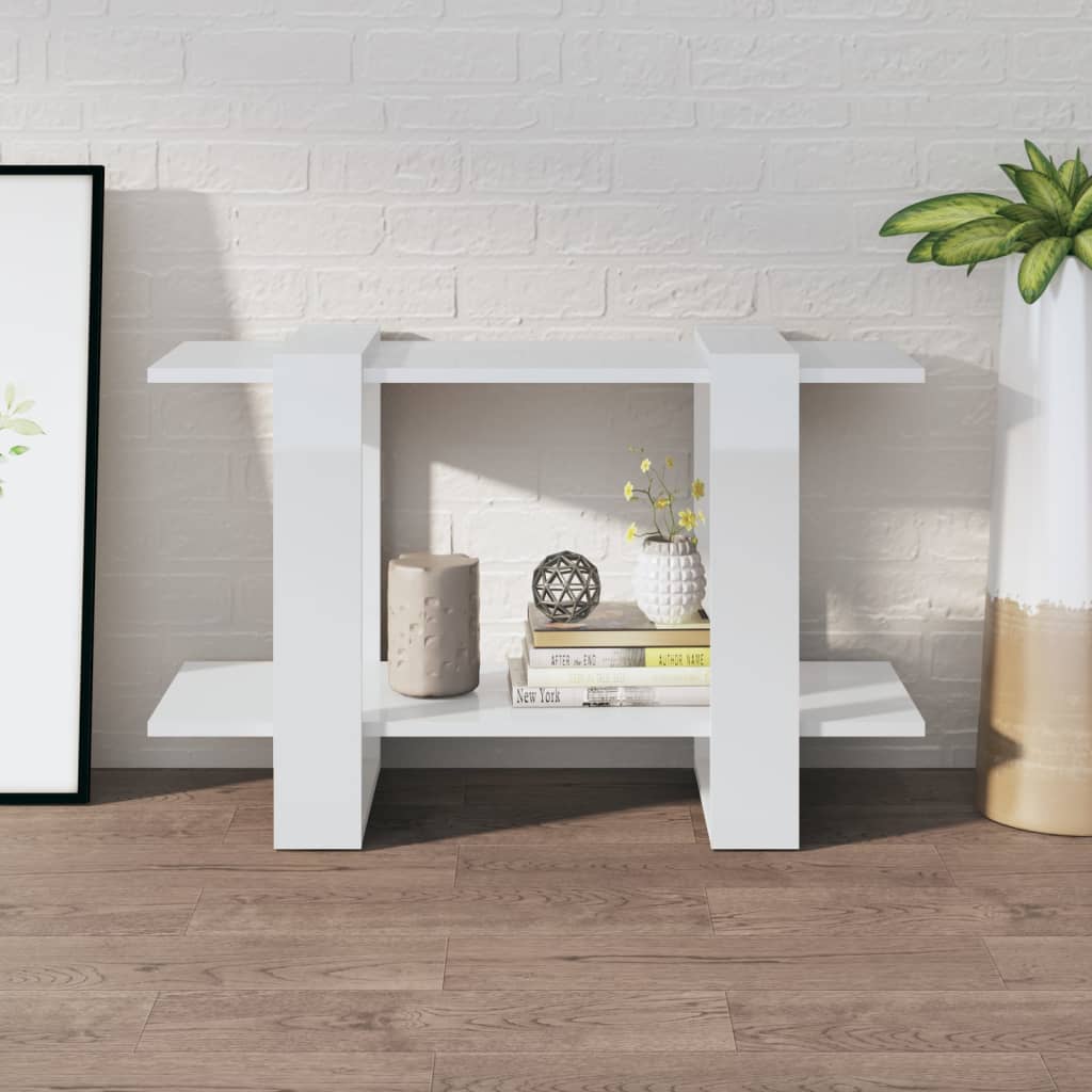bogskab/rumdeler 80x30x51 cm hvid højglans
