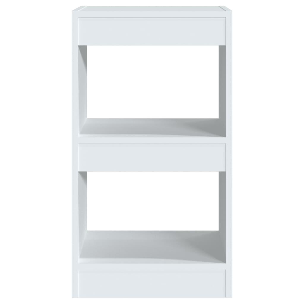 bogreol/rumdeler 40x30x72 cm hvid