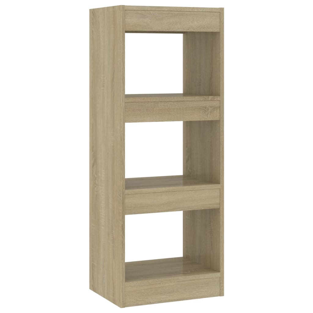 bogreol/rumdeler 40x30x103 cm konstrueret træ sonoma-eg