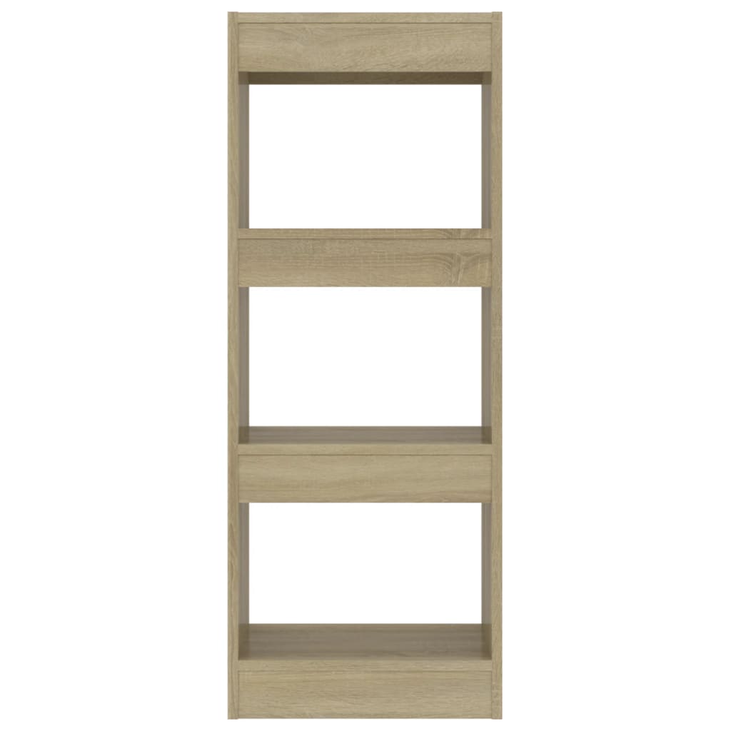 bogreol/rumdeler 40x30x103 cm konstrueret træ sonoma-eg