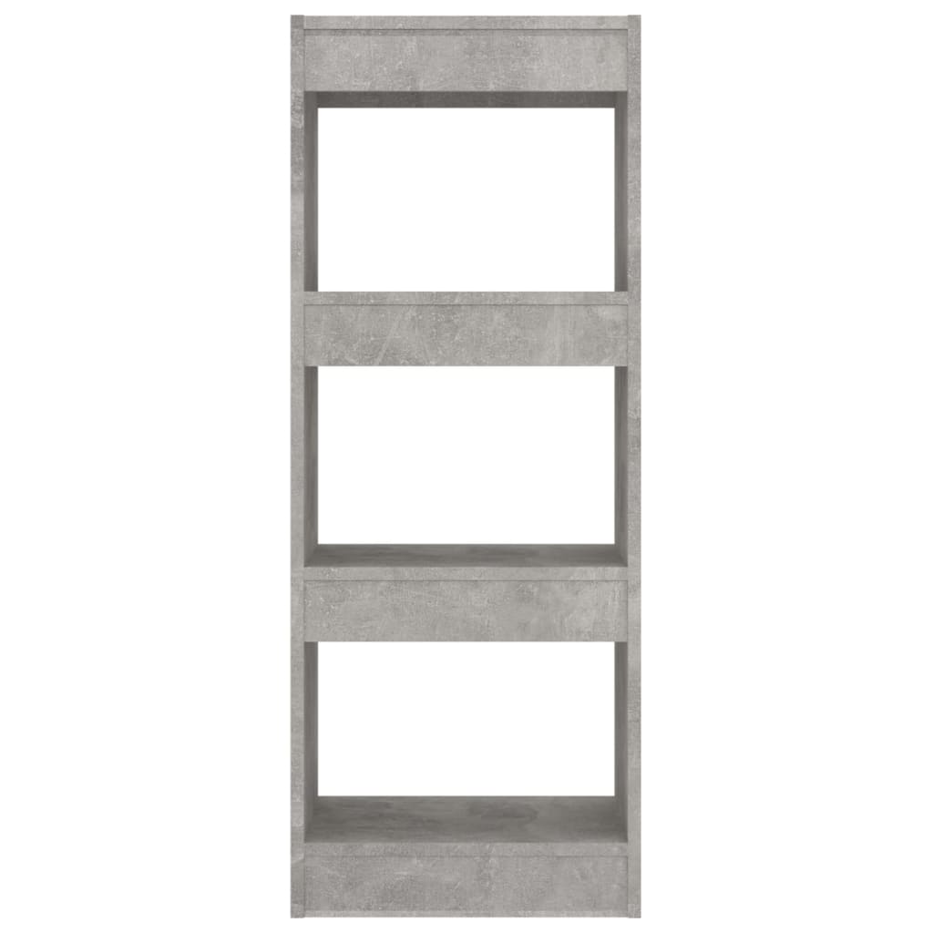 bogreol/rumdeler 40x30x103 cm konstrueret træ betongrå