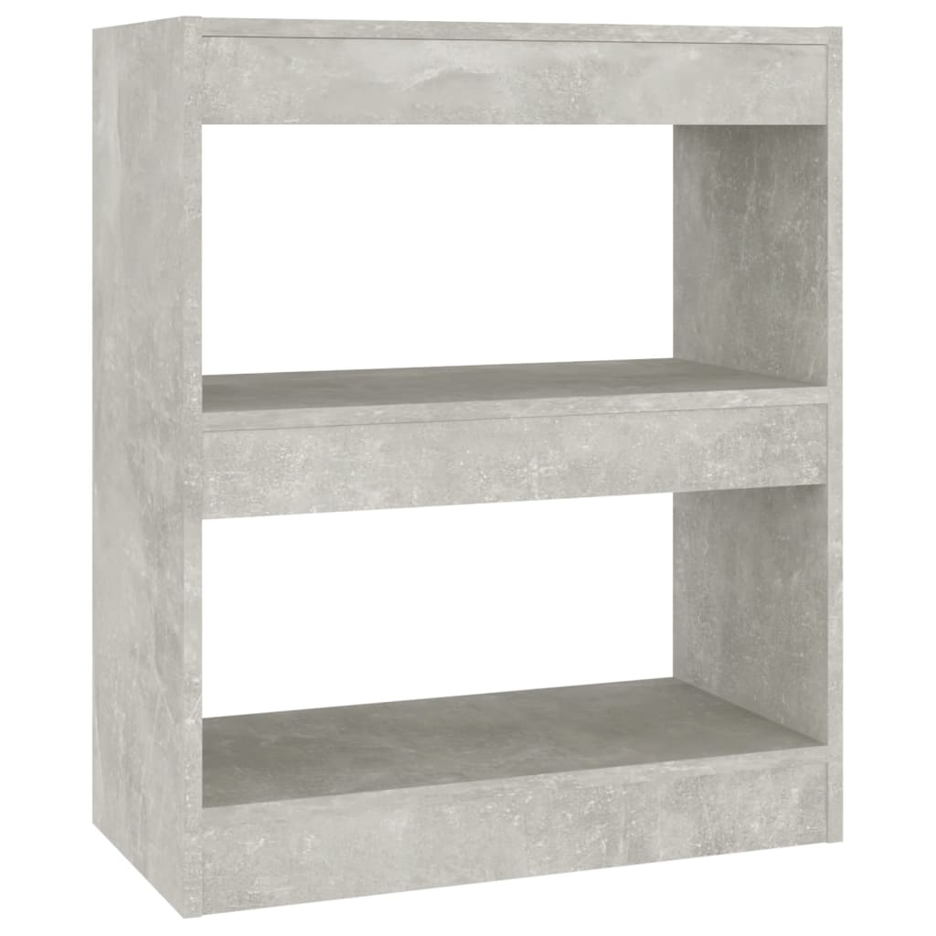 bogreol/rumdeler 60x30x72 cm betongrå
