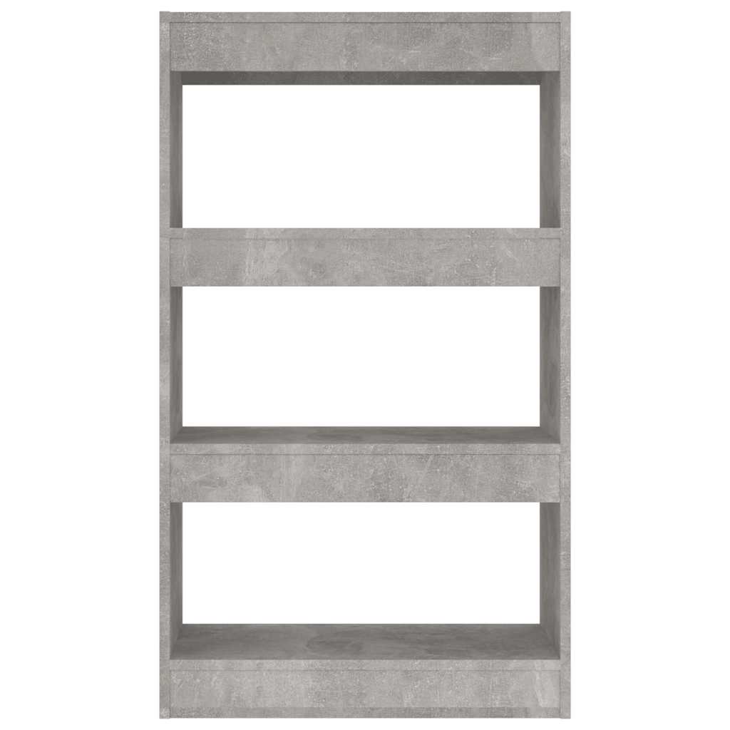 bogreol/rumdeler 60x30x103 cm konstrueret træ betongrå