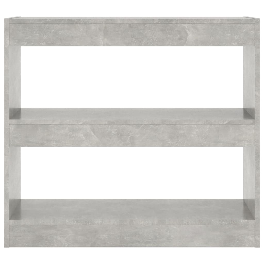 bogreol/rumdeler 80x30x72 cm betongrå