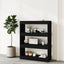 bogreol/rumdeler 80x30x103 cm konstrueret træ sort