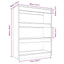 bogreol/rumdeler 80x30x103 cm konstrueret træ sort