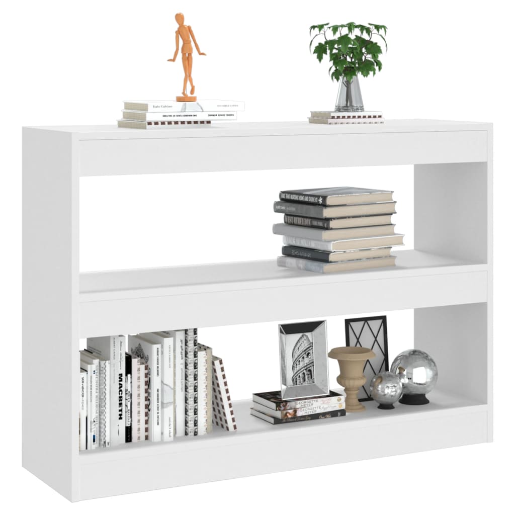 bogreol/rumdeler 100x30x72 cm hvid