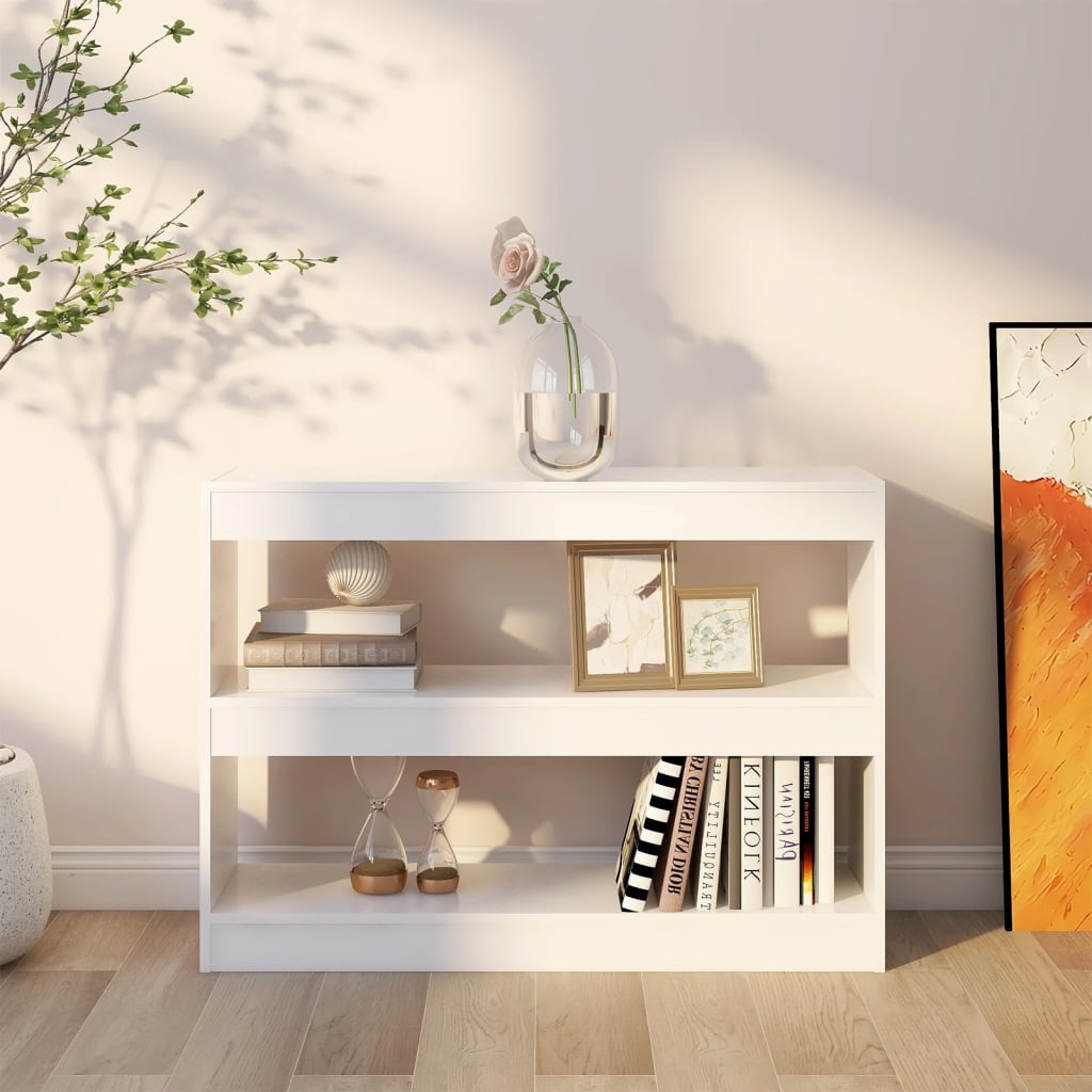 bogreol/rumdeler 100x30x72 cm hvid