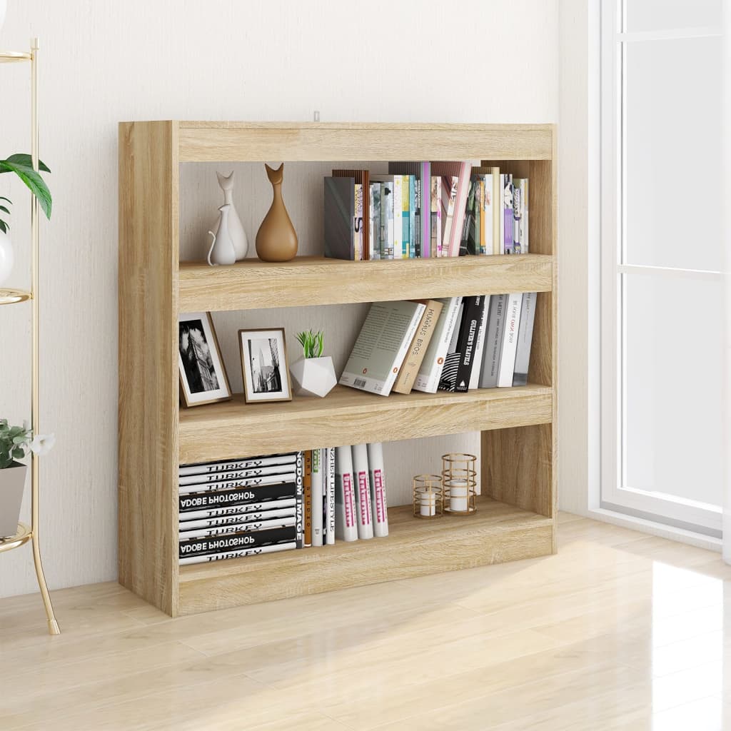 bogreol/rumdeler 100x30x103 cm sonoma-eg
