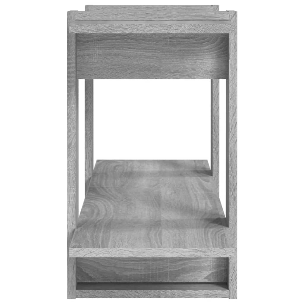 bogreol 100x30x51 cm konstrueret træ grå sonoma-eg