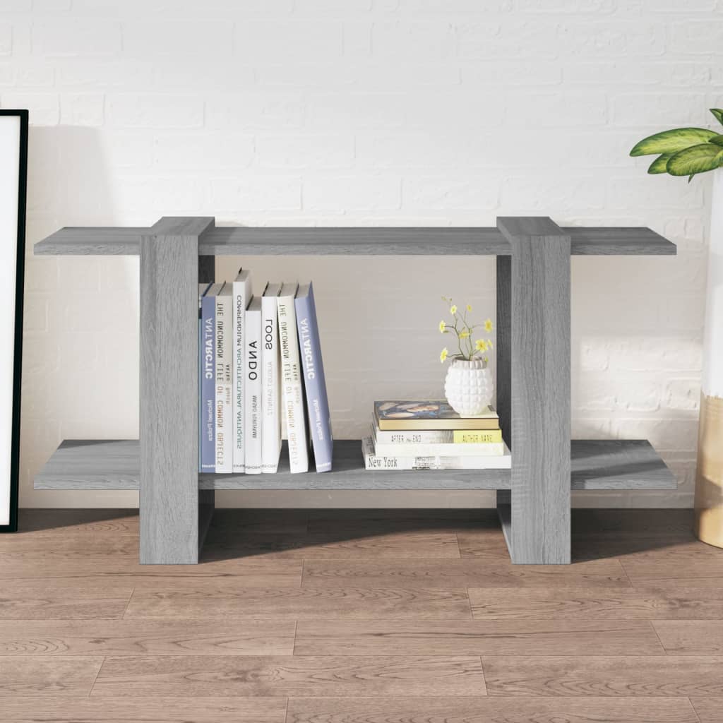 bogreol 100x30x51 cm konstrueret træ grå sonoma-eg