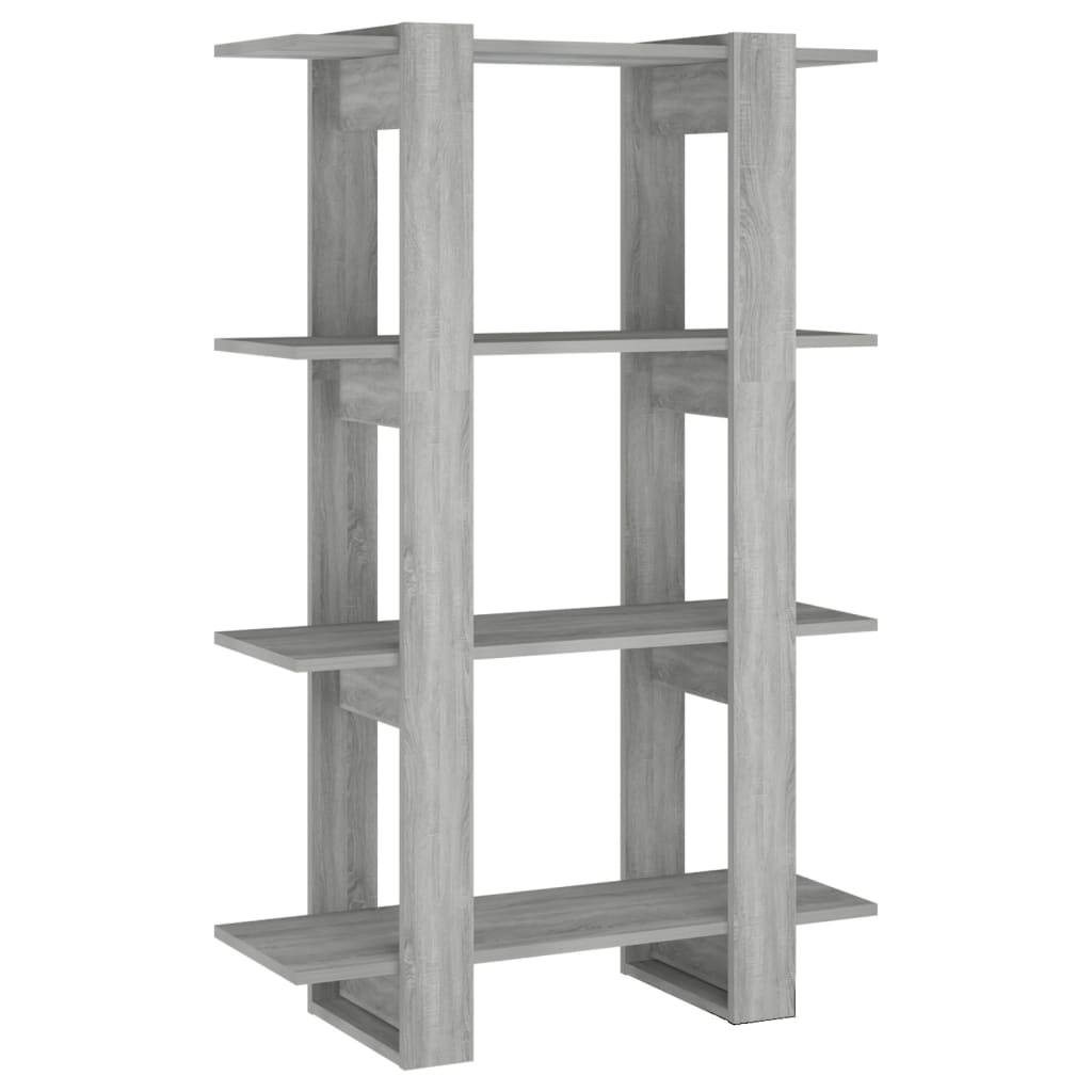bogreol/rumdeler 80x30x123,5 cm grå sonoma-eg