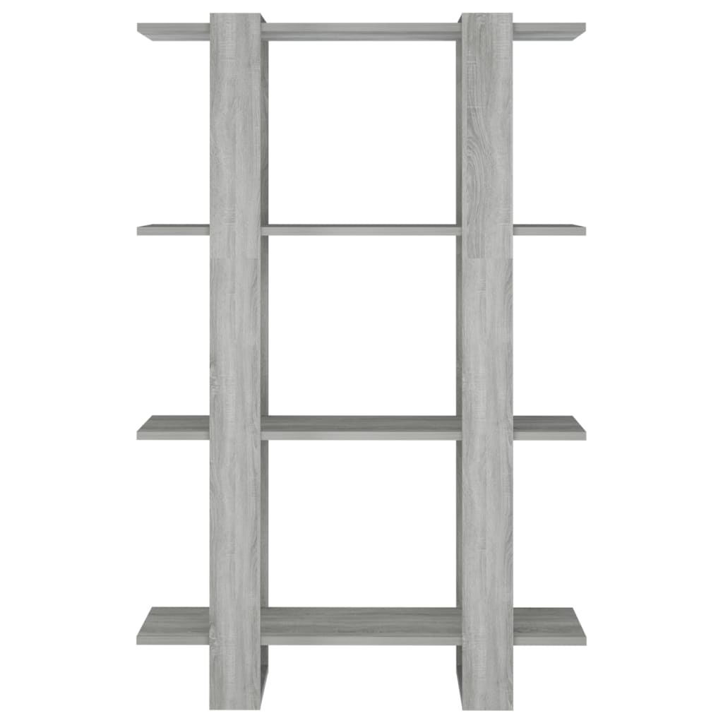 bogreol/rumdeler 80x30x123,5 cm grå sonoma-eg