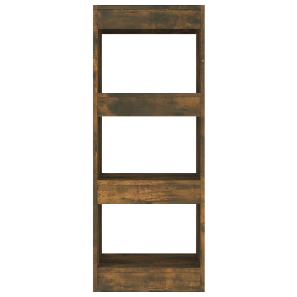 bogreol/rumdeler 40x30x103 cm konstrueret træ røget egetræ