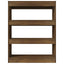 bogreol/rumdeler 80x30x103 cm konstrueret træ brun eg