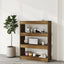 bogreol/rumdeler 80x30x103 cm konstrueret træ brun eg