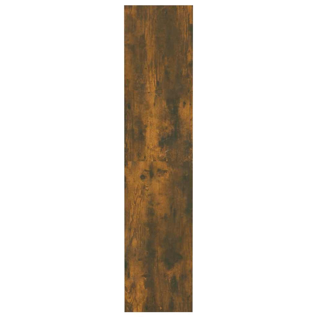 bogreol/rumdeler 80x30x135 cm konstrueret træ røget egetræ