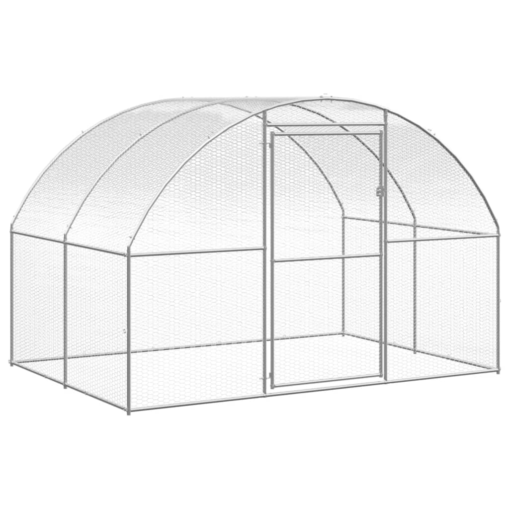 hønsehus 3x6x2 m galvaniseret stål