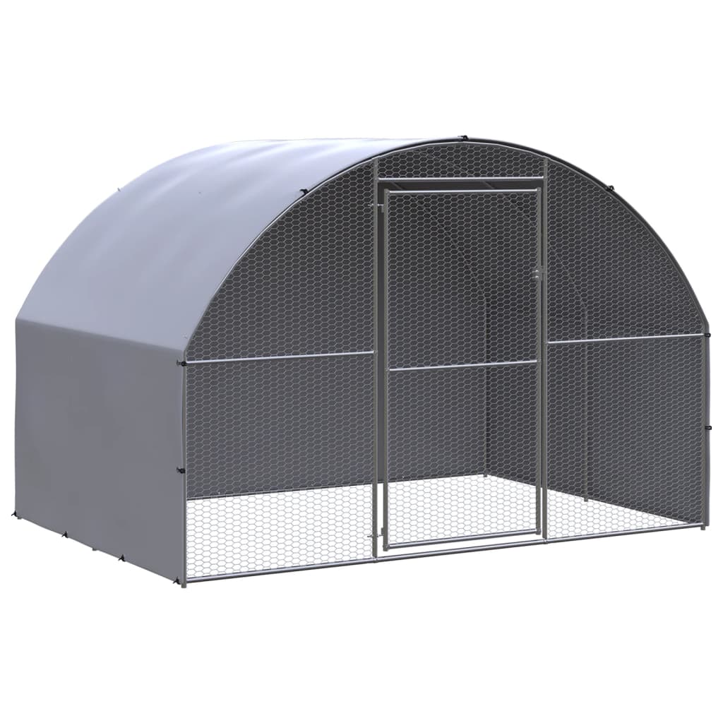 hønsehus 3x2x2 m galvaniseret stål