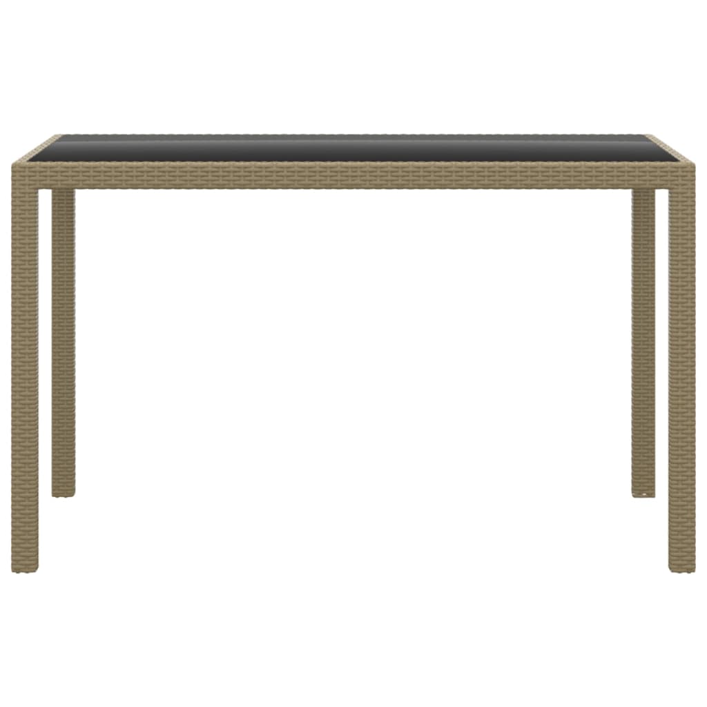 spisebordssæt til haven 3 dele med hynder polyrattan beige