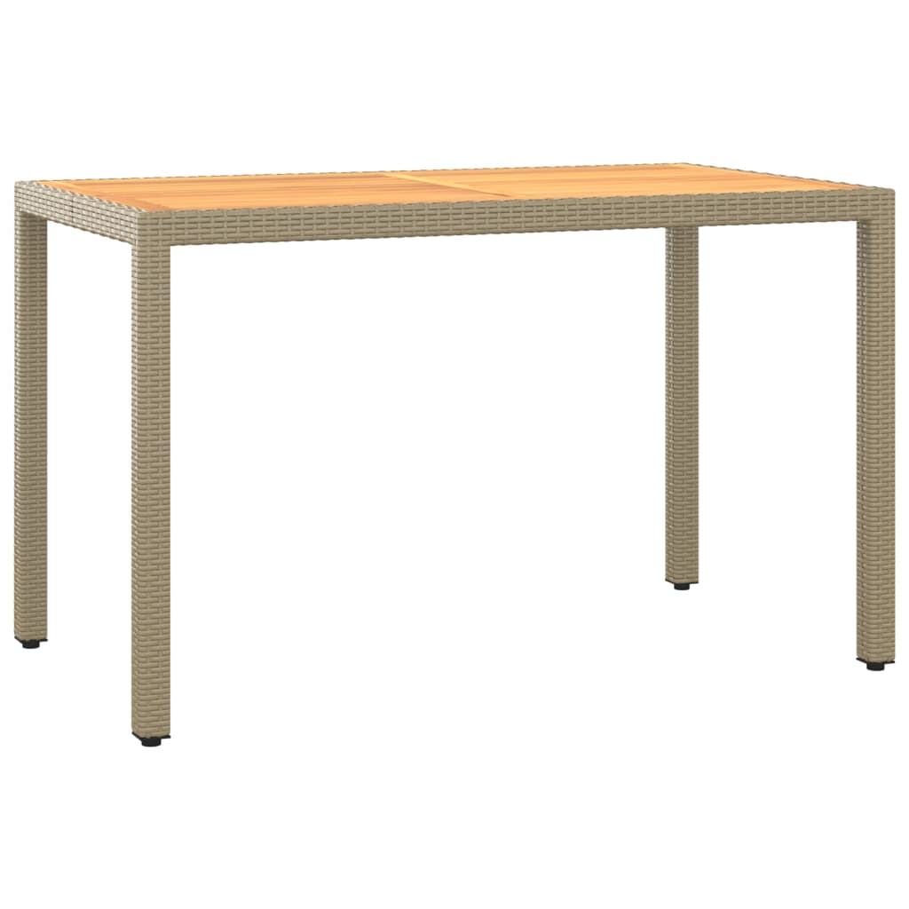 spisebordssæt til haven 5 dele med hynder polyrattan beige