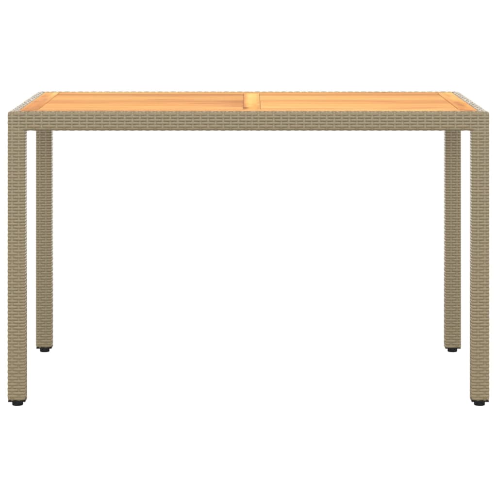 spisebordssæt til haven 5 dele med hynder polyrattan beige