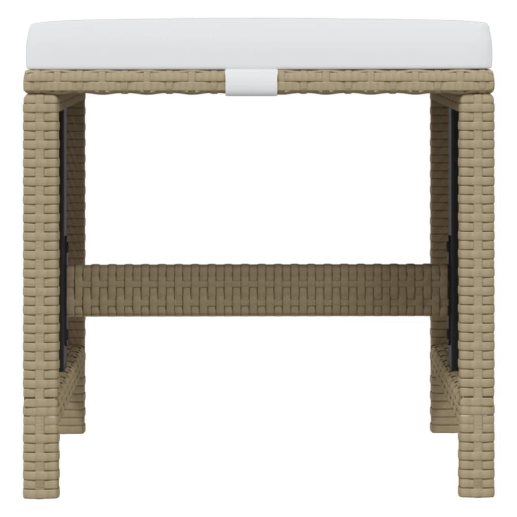 spisebordssæt til haven 21 dele med hynder polyrattan beige