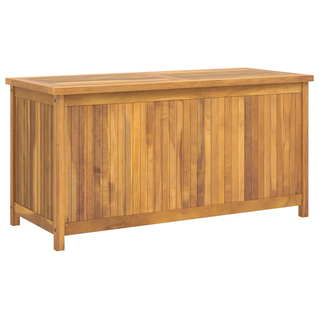 opbevaringsboks til haven 114x50x58 cm massivt teaktræ