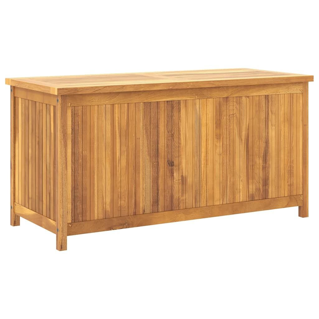 opbevaringsboks til haven 114x50x58 cm massivt teaktræ