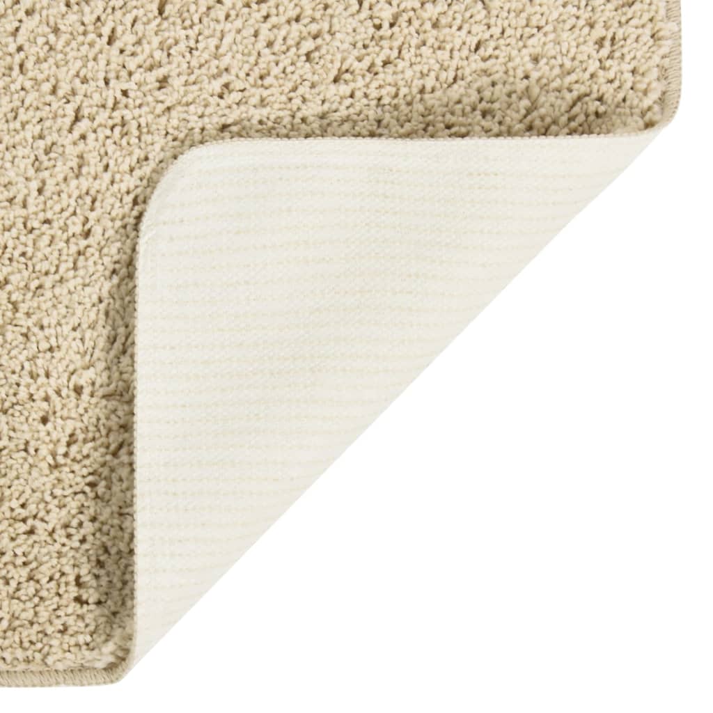 shaggy gulvtæppe 160x230 cm skridsikker cremefarvet