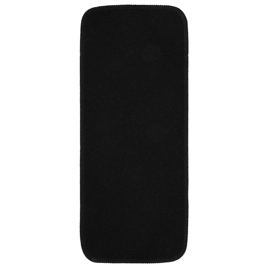 skridsikre trappemåtter 15 stk. 60x25 cm rektangulær sort