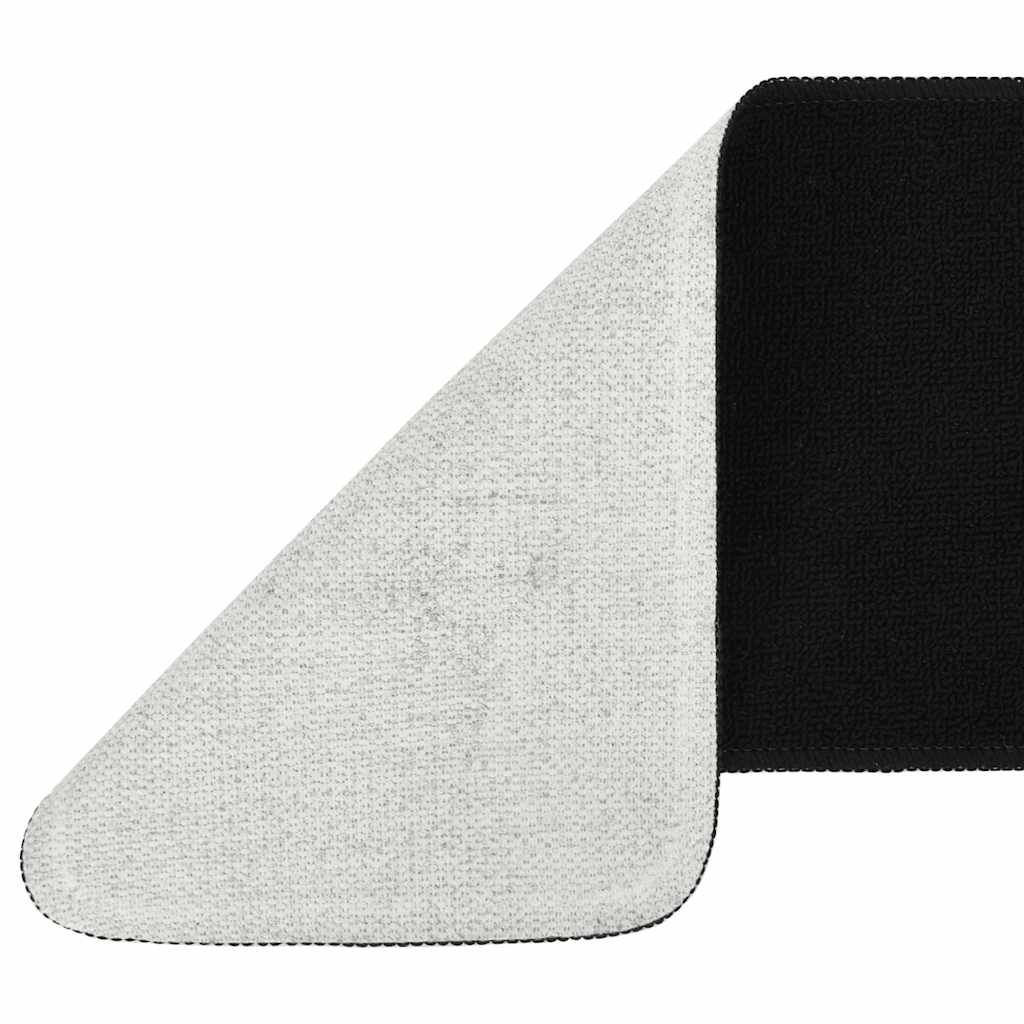 skridsikre trappemåtter 15 stk. 60x25 cm rektangulær sort